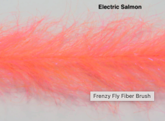 Frenzy Fly Fiber Brush Electric Salmon Frenzy Fly Fiber Brush Electric Salmon